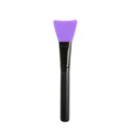Silicone face mask brush soft applicator mud mixing tool for facial skin care spa beauty salon. - Black Handle Purple Head