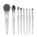 Silver makeup brush set soft professional foundation blush eyeshadow cosmetic tools kit - Silver (With Brand Text)
