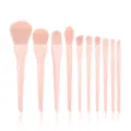 10-piece candy pink makeup brush set soft hair cosmetic tools for foundation powder eyeshadow - Macaron Pink / 10 Piece Set
