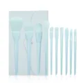 10-piece candy color makeup brush set with storage bag, soft hair cosmetic tools for daily use. - Macaron Blue / 10 Pieces/Pack With Pouch