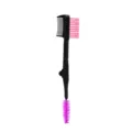 Draagbare dubbelzijdige opvouwbare wenkbrauwkwast en wimperkam make-up tool zwart roze - Dubbelzijdig Opvouwbare Wenkbrauwkam / Paars