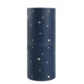 Portable dark blue PU leather makeup brush storage holder with elegant gold star patterns for travel. - Star Pattern Style (Top 10 Bottom 10) / Dark Blue