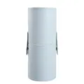 Rangement de pinceau de maquillage en cuir PU étui cylindrique anti-poussière voyage outil - Style Avec Fermoir (Haut 10 Bas 10) / Bleu clair