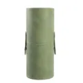 Support de pinceau de maquillage en cuir PU vert étui de rangement cosmétique cylindrique - Style Avec Fermoir (Haut 10 Bas 10) / Cyan