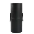 Étui cylindre porte-pinceau de maquillage en cuir PU noir, boîte de rangement voyage. - Style Avec Fermoir (Haut 10 Bas 10) / Noir