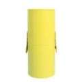 Etui de rangement portable pour pinceaux de maquillage en cuir PU cylindre jaune voyage - Style Avec Fermoir (Haut 10 Bas 10) / Jaune