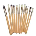 12-piece professional eye makeup brush set, soft blending and precision eyeshadow brushes. - 12 Pieces / Pink