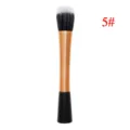 Make-up kwast variant 5 met oranje metalen handvat en zwarte haren voor foundation. - Goud 5# Stijl
