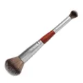 Dual-ended professional makeup brush with wooden handle for blush and contouring tool - Rosewood Handle Double-Ended Blush Eyeshadow