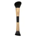 Double-ended makeup brush professional contour blush brush cosmetic tool black gold - Double-Ended Angled Powder and Contour Brush