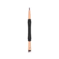 Dual ended makeup brush with angled eyebrow brush and detail brush for precise application. - Dual-Ended Eyebrow & Eyeliner Brush