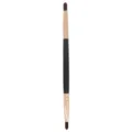 Pinceau de maquillage double embout avec poils synthétiques, manche noir et ferrule dorée. - Pinceau Double Extrémité Lèvres et Contour des Lèvres
