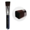 Professioneller flacher Foundationpinsel mit weichen dichten Borsten und Glitzergriff - Flacher Stil / Blau
