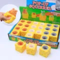 Gelber Käseblock Pop-up Eichhörnchen Squeeze Spielzeug zum Stressabbau und Spaß haben - Käse-Quetschbecher