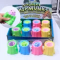 Buntes Eichhörnchen im Baumstumpf Squeeze-Spielzeug zum Stressabbau für Kinder - Bunter Eichhörnchenbecher