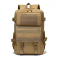Khaki tactical backpack 35L outdoor hiking camping sports double shoulder rucksack bag - 35L / Tan
