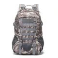 Outdoor tactical camouflage backpack, large capacity waterproof hiking rucksack bag. - 36-55L / ACU Digital Camouflage
