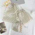 Champagne polka dot drawstring storage bag set, lightweight pouch for cosmetics and daily travel. - S / Champagne Polka Dot