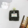 Portamonete in peluche morbido mini custodia quadrata per cuffie portachiavi - 8*9cm / Verde muschio