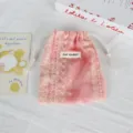 Sanfter Verlauf Spitzenkordelzugbeutel, tragbarer Kosmetik- und Schmuck-Aufbewahrungsbeutel. - 14*16cm / Tie-Dye Bestickt Rosa
