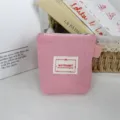 Mini nylon grid coin purse, portable zipper pouch for lipstick and earphones, pink daily storage. - S / Pink