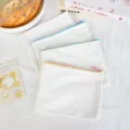 Blank canvas pencil case with colorful zipper, simple portable storage bag for diy. - Horizontal Pouch / 21*16cm (Purple Zipper)
