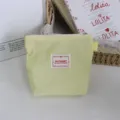 Mini nylon zipper coin pouch cute plaid portable lipstick storage bag for daily use women. - M / Yellow