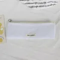 Einfarbiges weißes Nylon Reißverschluss Federmäppchen tragbare Kosmetik Pinsel Tasche neu - 22*7cm / Weiß