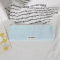 Einfarbiges blaues Nylon-Reißverschluss-Federmäppchen, tragbare Make-up-Tasche für Schreibwaren. - 22*7cm / Hellblau