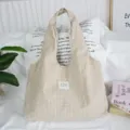 Casual plaid tote bag, lazy style shoulder bag, large capacity daily commuter handbag for women. - 43*9*52cm / Khaki Plaid