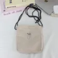 Nylon Mini Umhängetasche, kleine Handytasche mit verstellbarem Gurt für Freizeit und Alltag. - 15*4*18.5cm / Khaki