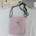 Rosa Nylon Mini Umhängetasche, vielseitige Handytasche im Dopamin-Stil für Freizeit. - 15*4*18.5cm / Rosa