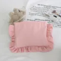 Koreanischer Stil gerüschte Make-up Tasche wasserdicht Nylon große Kapazität Kosmetiktasche - Pfirsichrosa