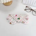 Soft quilted glasses case, cute cartoon padded pouch for portable sunglasses storage. - Dessert Rabbit