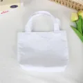 Detailed view of a minimalist white mini handbag, clean fabric texture and simple everyday style. - 21*6*27cm / White