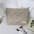 Trousse de maquillage imprimé léopard vintage pochette de rangement portable chic - Trousse de maquillage / Léopard Kaki