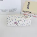 Astuccio trapuntato carino con motivo floreale e orsetto, grande borsa per studenti. - 19x6x7cm / Orso floreale viola