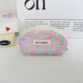 Cute floral cosmetic bag shell zipper makeup pouch portable travel storage coin purse - Pink Flower Sea
