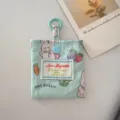 Mini schattige canvas hangende portemonnee draagbare mooie konijn patroon opbergtas sleutel - Groen Aardbeikonijn