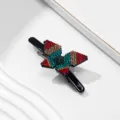 Strass Haarspange Acetat Spange bunte Kristalle Federclip elegante Damen Haarschmuck Accessoires - Schmetterling Federclip