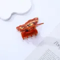 Molla per capelli a farfalla in acetato marrone, accessorio retrò traforato per acconciature eleganti. - lastra in acetato / Farfalla Marrone