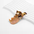 Süße Katzen Haarspange aus Acetat Entenschnabelclip für Damen tägliches Haarstyling. - Braun