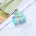 Bunter marmorierter Haarklammer süßer Acryl Hai Clip Sommer frisches Haarstyling Zubehör - Cyan