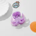 Lila Oktopus Haarklammer, süße Acetat Haarklammer Haargreifer für Damen Zubehör Variante - Glänzender Krake Lila
