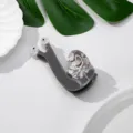 Kreative Cartoon Schnecke Acetat Haarklammer, süße Mode Haifisch Klammer für das tägliche Styling. - Grau