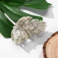Molla per capelli a foglia in acetato coreana, pinza granchio beige grigia, accessorio elegante. - Grigio