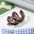 Brown Snake Hair Claw Clip Acetate Cute Animal Shark Clip for Women Fashion Hair Accessories - Dark Brown