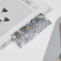 Modische Acetat Haarkamm, antistatischer Marmor-Design Frisierkamm für Frauen. - Grau