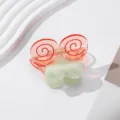 Süße rot-grüne Acetat Haarklammer, niedlicher Ballon Hai-Clip für Damen Frisurendekoration. - Hellgrün