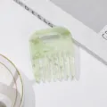 Grüner marmorierter grobzinkiger Haarkamm, eleganter Acetat Haarkamm für Damen Styling täglich. - Blassgrün